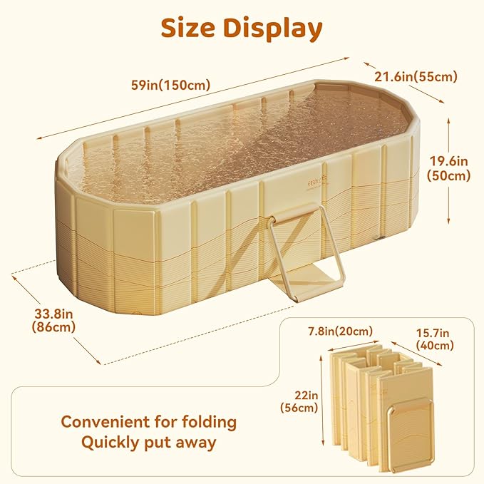 Portable Foldable Bathtub, Freestanding Bathtub No Installation, Bathroom SPA - Image 9
