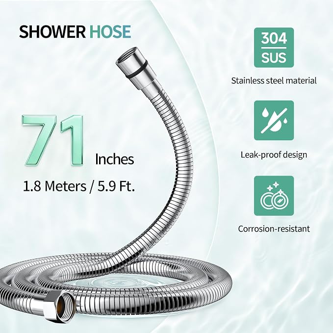SR SUN RISE Flexible 304 Stainless Steel Replacement Shower Hose - Image 4