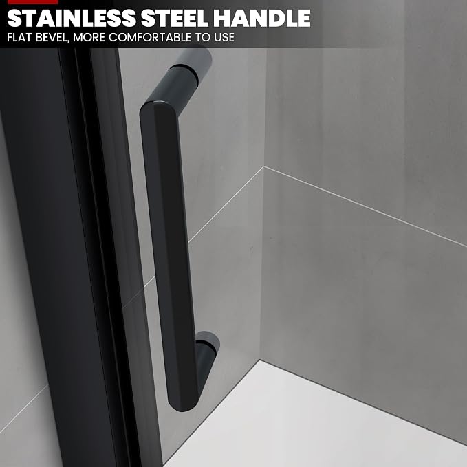 Bathtub Shower Glass Door 57"-59" W*60" H, Single Sliding Shower Doors - Image 4
