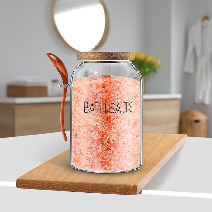 2 Pcs 94 oz Bath Salts Glass Jar - Image 7