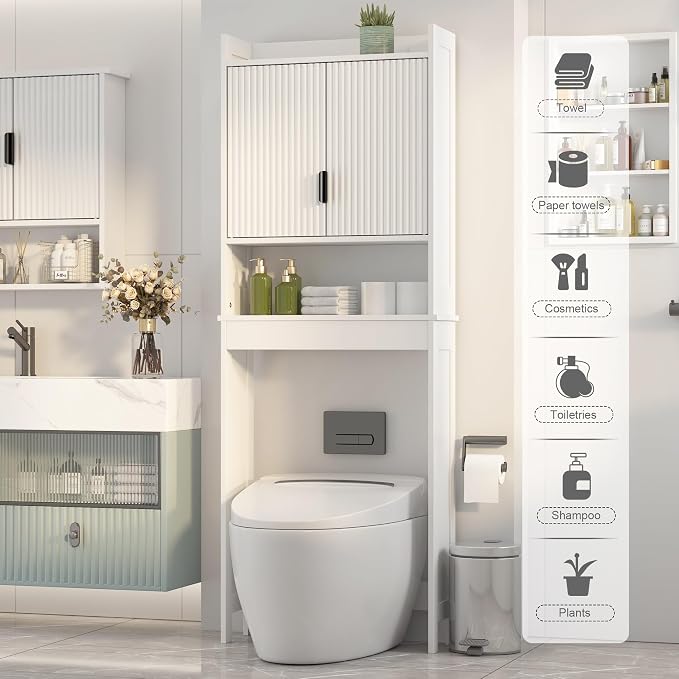 Bathroom Over The Toilet Storage Cabinet, Farmhouse Over The Toilet Storage - Image 3