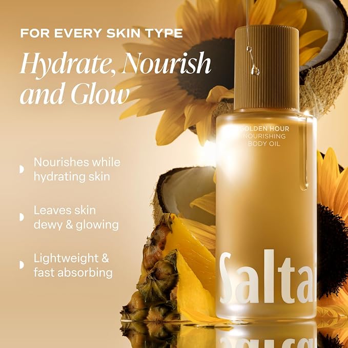 Saltair Body Oil. Luxurious Golden Hour After Shower and Bath Oil Moisturizer - Image 4