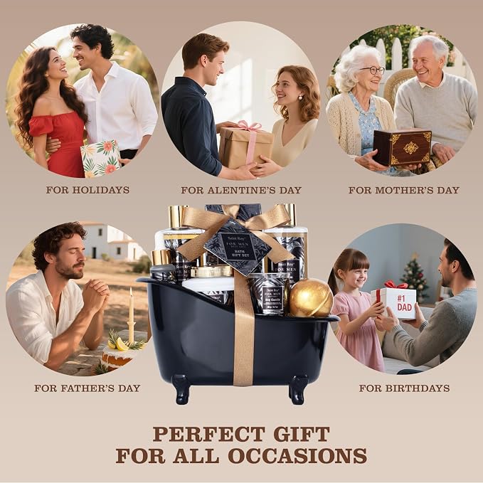 Gift for Dad Spa Gifts for Men, Bath & Body Kit, Spa Gift Set, Man Spa Basket - Image 5