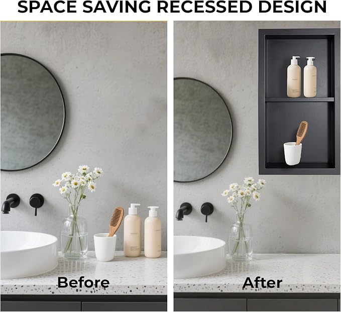 Stainless Steel Shower Niche No Tile Needed Recessed - Image 4