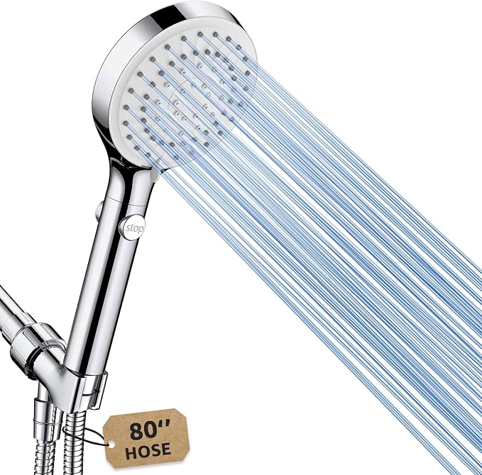 FASDUNT Shower Head with Handheld, High Pressure Handheld Shower Head with 80" by FASDUNT