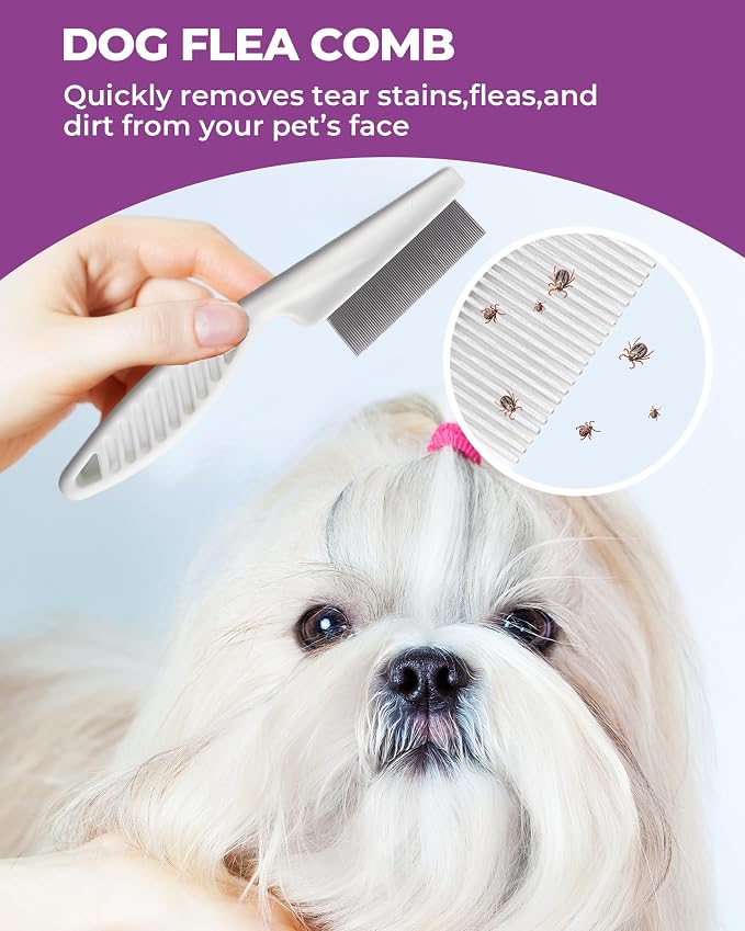 Dog Brush for Shedding Grooming, 6 Pack Long-Pin Brush Set for Long Haired Dog - Image 4