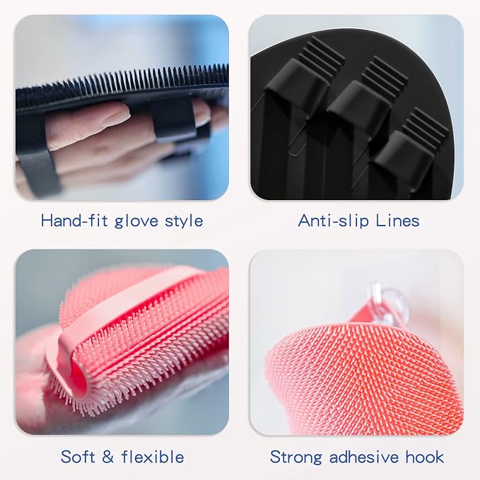 Manmihealth Soft Silicone Shower Brush, Super-lathering Body & Face Brush - Image 4