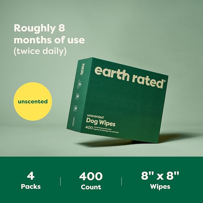 Earth Rated Pet Wipes for Dogs and Cats, Hypoallergenic, Cleaning and Hydrating - Image 8