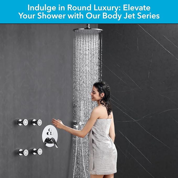 VANFOXLE Shower Faucet Set Chrome Shower System, Push Button Diverter Shower - Image 6
