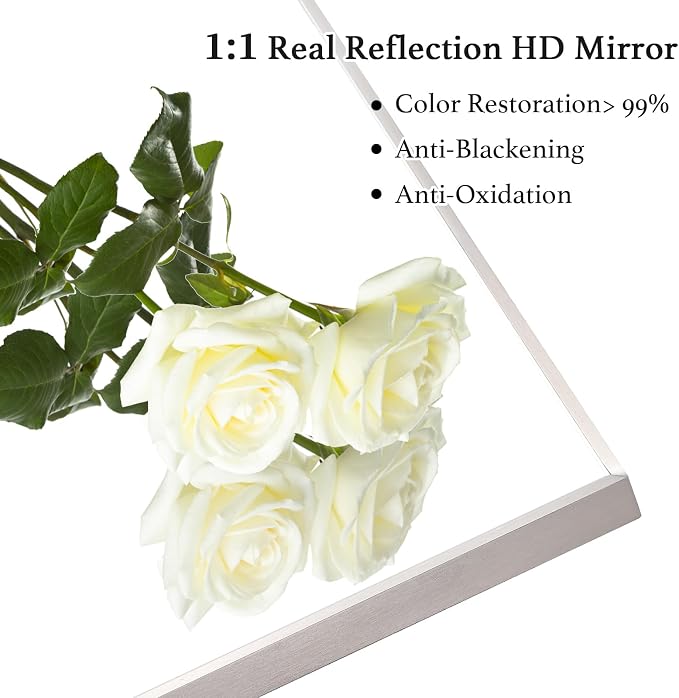 24x32 Inch Silver Bathroom Mirror - Image 4