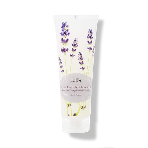 100% PURE French Lavender Shower Gel Natural Foaming & Hydrating Body Wash by 100Pure
