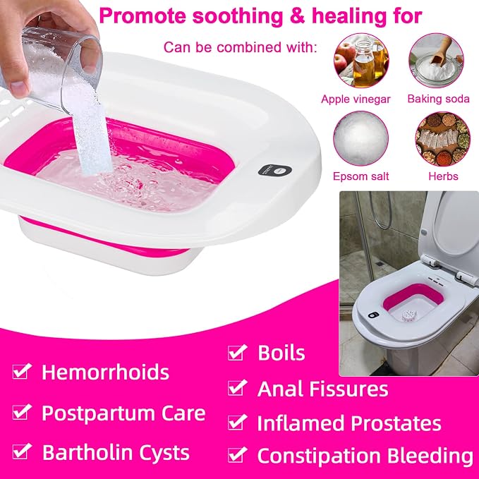 Electric Sitz Bath, Sitz Bath for Hemorrhoids, Sitz Bath for Postpartum Care - Image 2