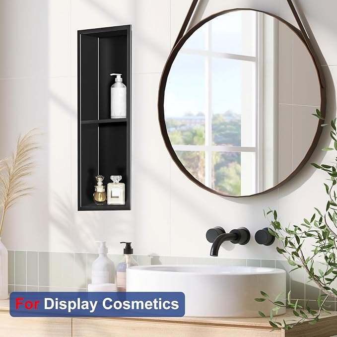 Shower Niche, Stainless Steel Elegant Bathroom Niche, No Tile Needed Recessed - Image 2