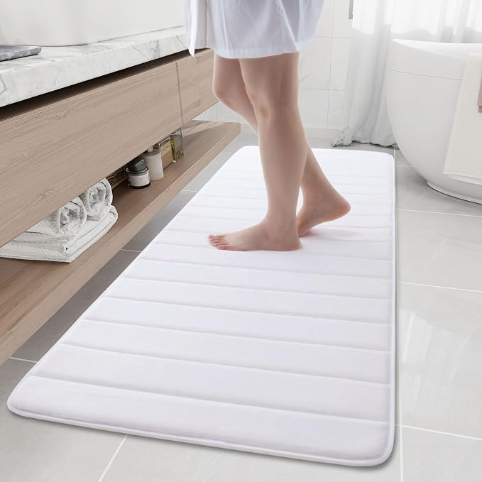 Buganda Memory Foam Bath Mat, Ultra Soft and Non-Slip Bathroom Rugs, Water by Buganda