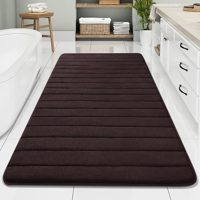 Buganda Memory Foam Bath Mat, Ultra Soft and Non-Slip Bathroom Rugs, Water by Buganda