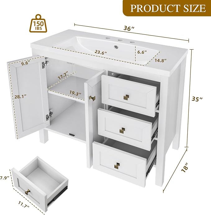 YITAHOME 36" Bathroom Vanity - Image 2