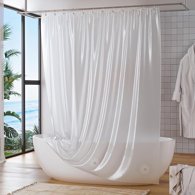 Titanker Long 72 x 78 Plastic Inside Shower Curtain Liner Frosted Waterproof - Image 6