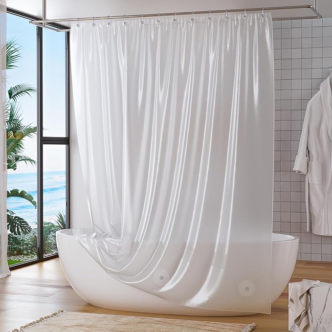 Titanker Extra Long Shower Curtain Liner 72 x 84 Plastic Frosted Shower Liner - Image 3