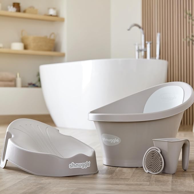 Shnuggle Newborn Baby Bath | Built in Support Bump and Soft Backrest | Suitable - Image 9