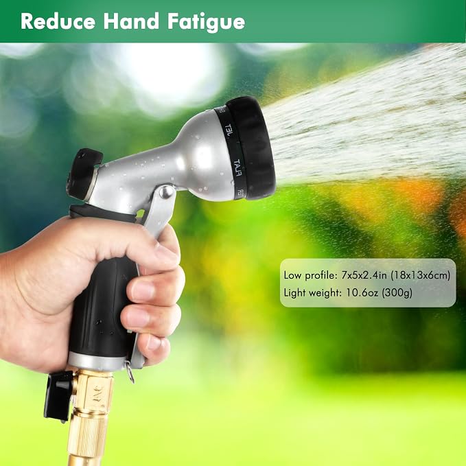 RESTMO Garden Hose Nozzle, Heavy Duty Metal Water Nozzle - Image 6