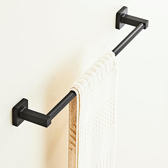 Matte Black Bathroom 18 InchTowel Bar, Bath Accessories Thicken Stainless Steel - Image 3