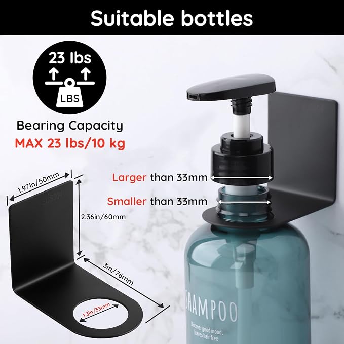 Segbeauty 3 Pack Non-Drilling Adhesive Bottle Holder, Kitchen Bottle Dispenser - Image 2