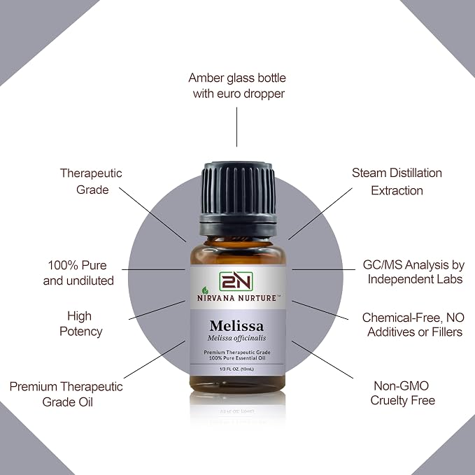 Melissa Essential Oil 100% Pure Premium Therapeutic Grade, Undiluted - Image 4