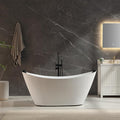 Empava Update Acrylic Whirlpool Bathtub, 67-Inch Freestanding Boat Shaped by Empava