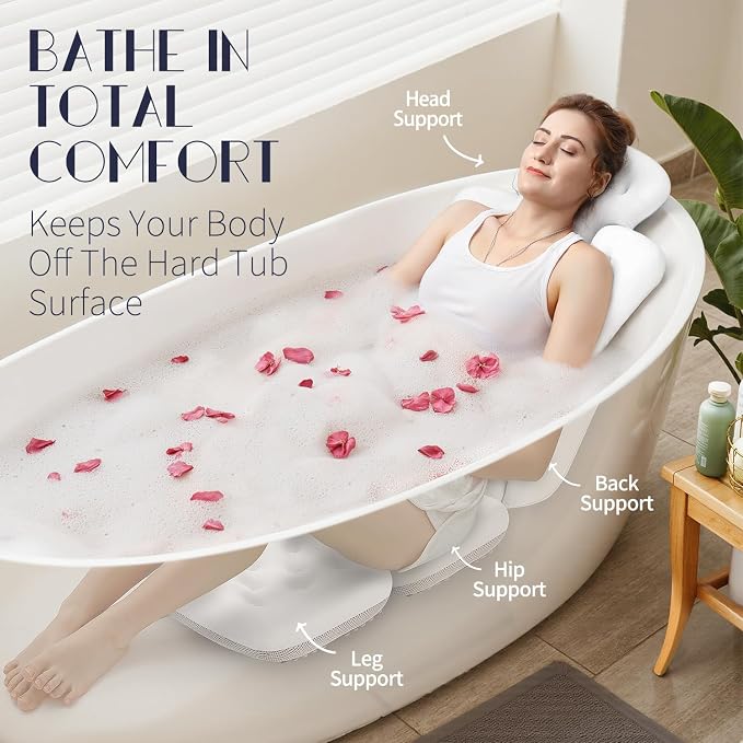 Full Body Bath Pillow for Bathtub, Thick Bathtub Cushion - Image 3