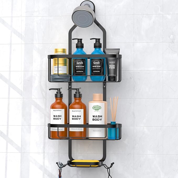 Kadolina Bathroom Hanging Shower Organizer, Over Head Shower Caddy Shower - Image 7