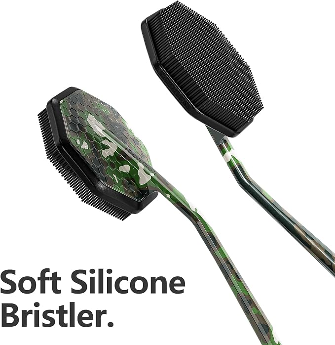 iTokGoK® Platinum Camo Green Pattern Silicone Back Scrubber - Image 3