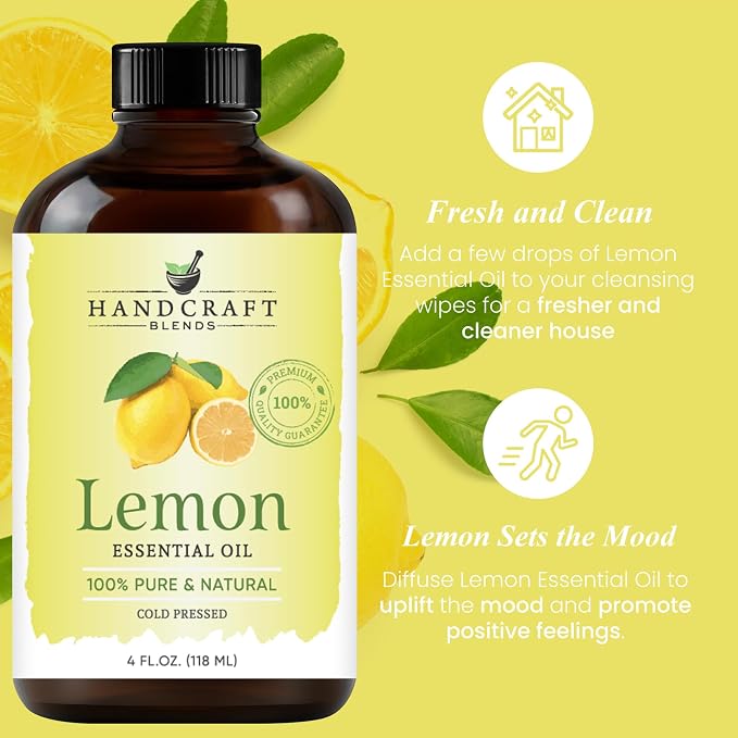 Handcraft Blends Lemon Essential Oil – Huge 4 Fl Oz – 100% Pure and Natural – - Image 5