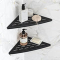 Corner Shower Shelf Matte Black, 304 Stainless Steel 11.5” Recessed Corner by Qeke