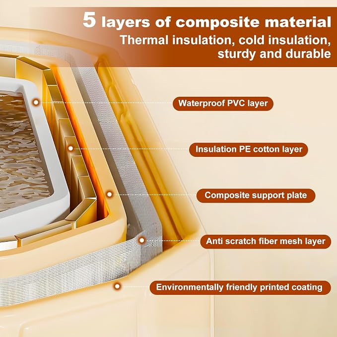 Portable Bathtub for Adult 47" Large Collapsible Cold Plunge Bathtub Foldable - Image 7