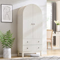 71" Tall Arched Pantry Cabinet, Fluted Kitchen Storage Cabinet by IFGETEnrichYourLivingSpace