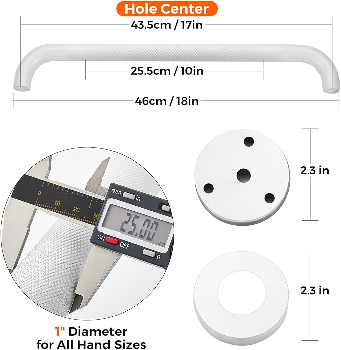 Grab Bars for Shower, 1 Pack 18-Inch Anti Slip Shower Handles for Elderly - Image 4