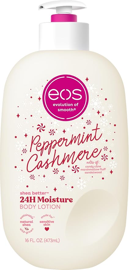 eos Shea Better Holiday Body Lotion, Peppermint Cashmere, Limited Edition Skin by eosproducts