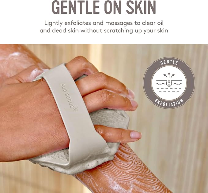 Sud Scrub® Antimicrobial Silicone Body Scrubber, Exfoliating Body Scrubber - Image 3