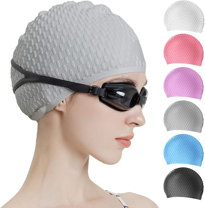 Tripsky Silicone Swim Cap, Comfortable Bathing Cap Ideal by Tripsky