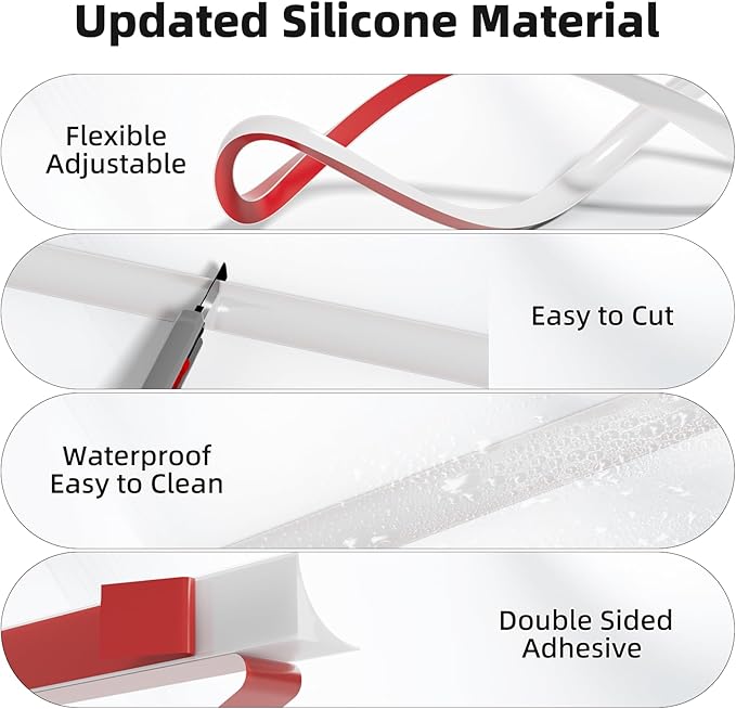 39.2' Flexible Quarter Round Molding, Peel and Stick Shoe Molding Baseboard - Image 3