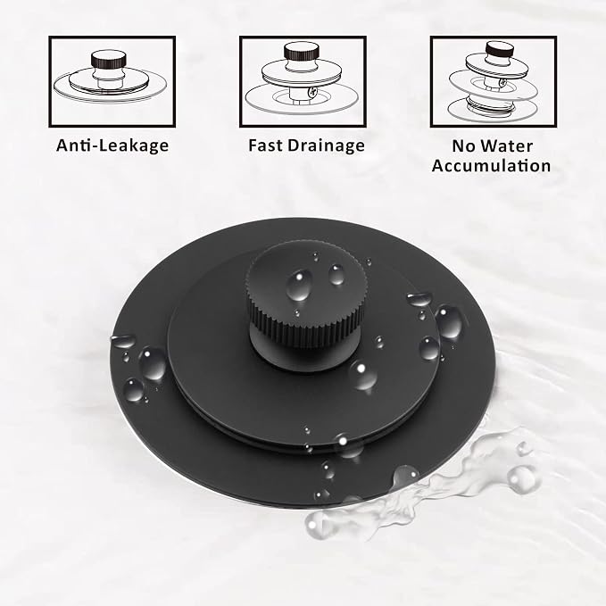 Artiwell Universal Lift and Turn Bath Drain Stopper and Cover, Bathtub Drain - Image 4