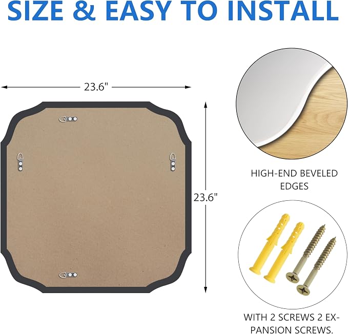 Silver Wall Mirror-Beveled Edge Frameless Mirror - Image 6