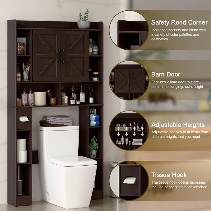 Farmhouse Storage Cabinet Over Toilet - Image 3