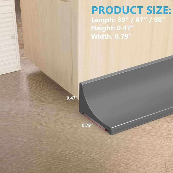 39Inch Shower Threshold Water Dam, Self-Adhesive Silicone Shower Barrier Water - Image 3