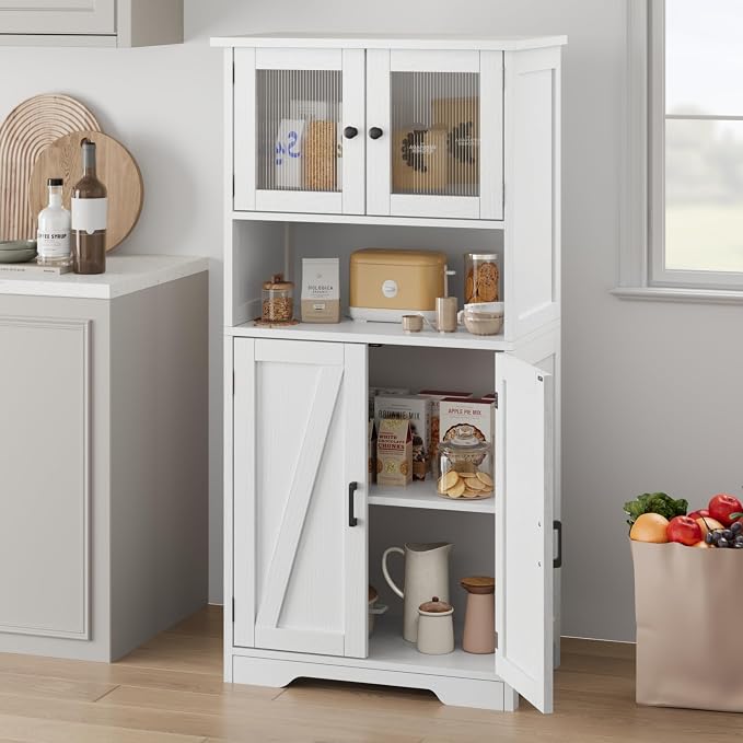 IDEALHOUSE 50" Tall Bathroom Cabinet, Freestanding Bathroom Storage Cabinet - Image 4