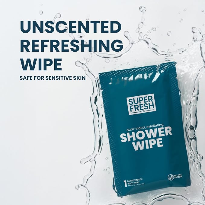 Super Fresh Body Wipes, Large Unscented Shower Wipe - Image 8