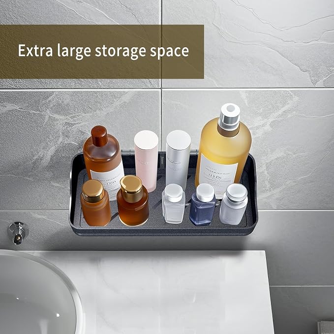 Luxury Shower Caddy, Rustproof Metal Large Capacity Bathroom Shelves - Image 3