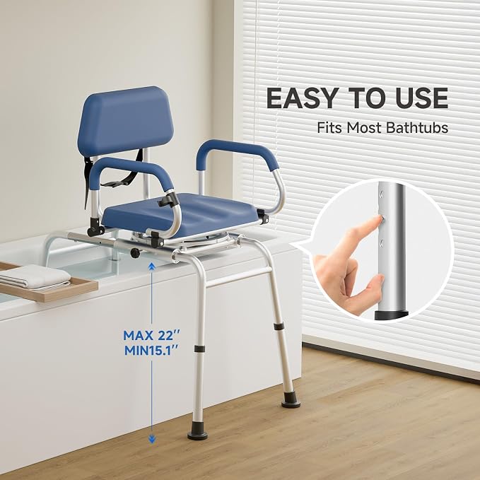 Sliding Shower Chair Tub Transfer Bench - Image 6