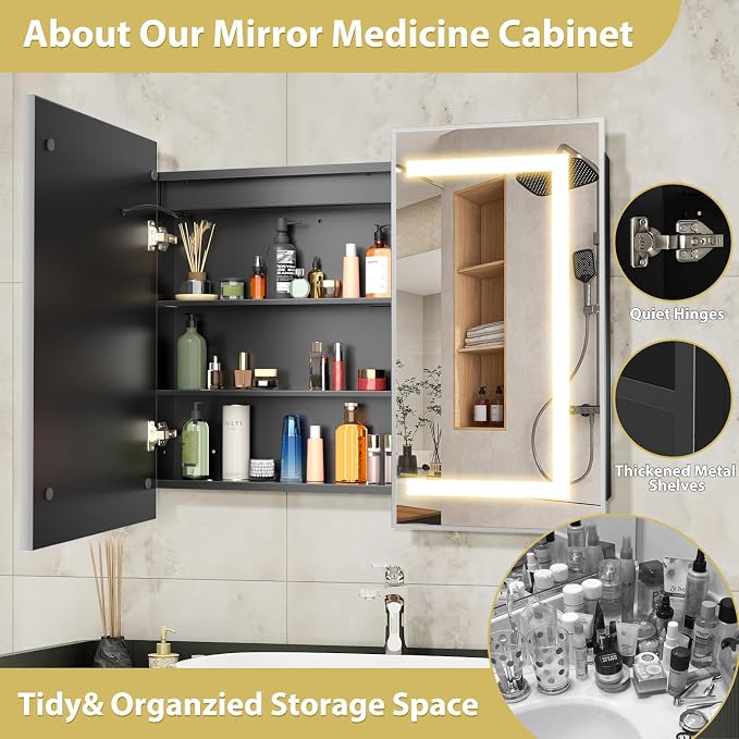 ROOMTEC Lighted Medicine Cabinet - Image 7