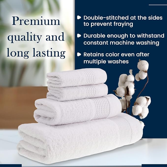 HALLEY Turkish Cotton Towels Super Soft Quick Absorbent 100% Cotton Towels - Image 6